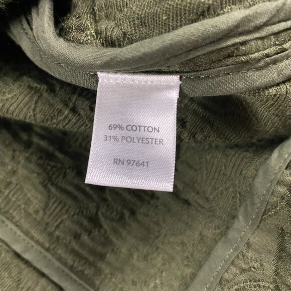 J. Jill Jacket Women's 2X Floral Quilted Embroidery Button Front Green - Picture 5 of 11